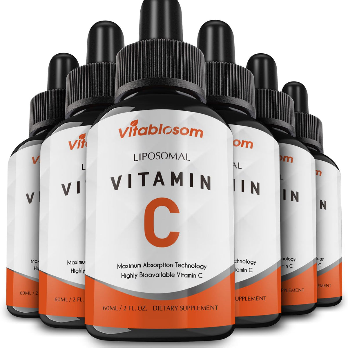 Flacon de Vitablosom Vitamine C Liposomale 2000mg 60ML, vue de face