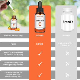 Flacon de Vitablosom Vitamine C Liposomale sur une table