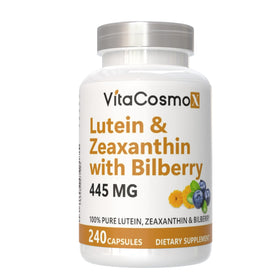 Flacon de VitaCosmoX Luteine 240 gélules véganes
