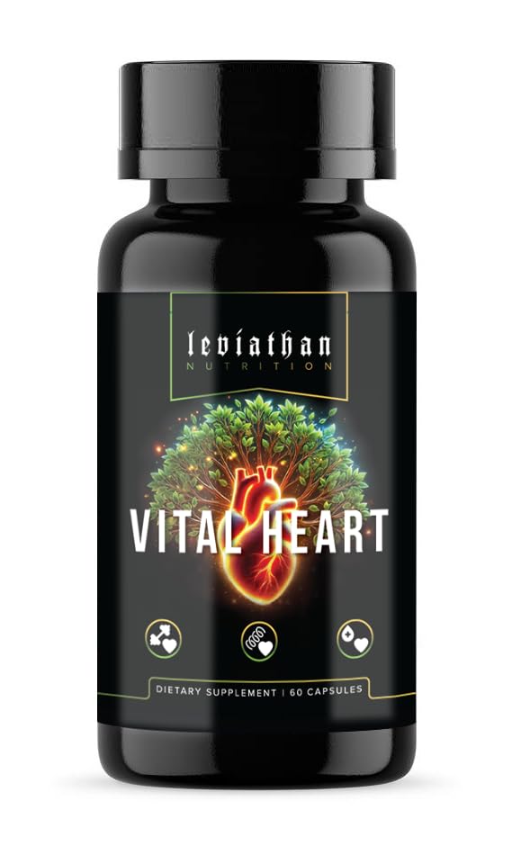 Flacon de Vital Heart de Leviathan Nutrition avec Ail Noir Vieilli