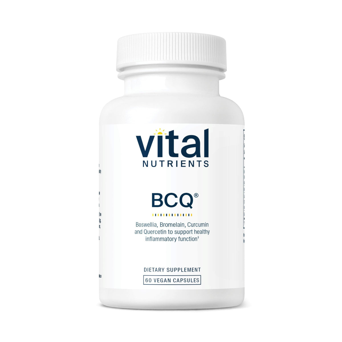 Flacon de Vital Nutrients BCQ 60 capsules vue de face