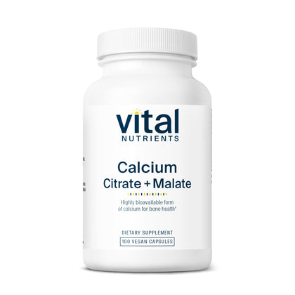 Flacon de Vital Nutrients Calcium Citrate/Malate 150 mg 100 capsules