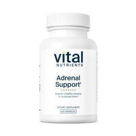 Flacon de Vital Nutrients Complément Alimentaire Système Surrénalien 60 Capsules vue de face