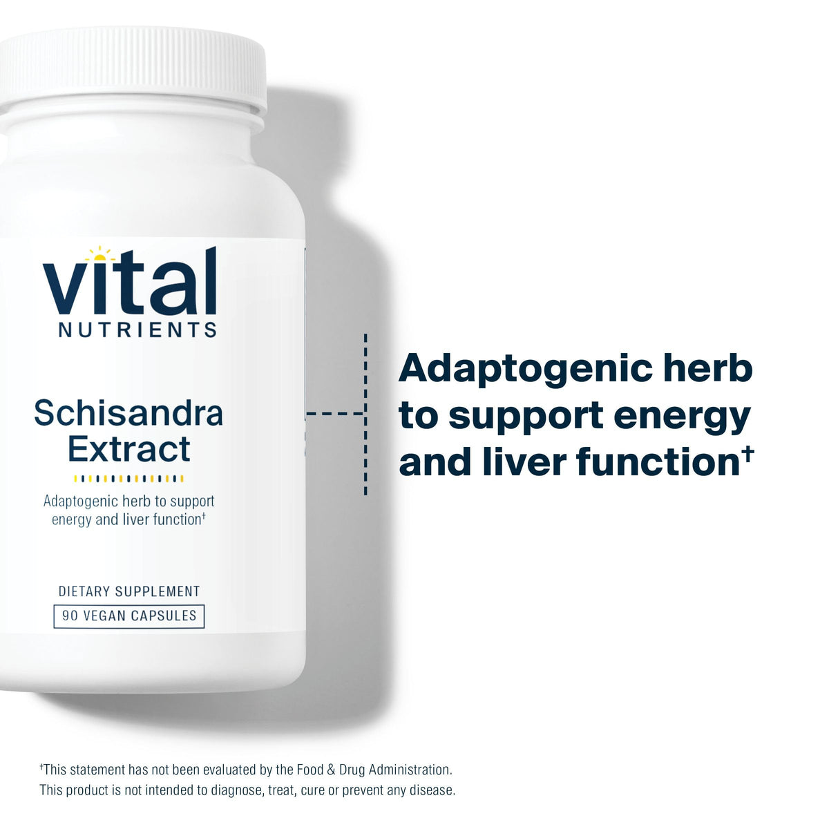 Flacon de Vital Nutrients Extrait de Schisandra sur une table en bois