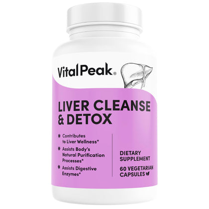 Flacon de Vital Peak Détox Foie 60 capsules vue avant