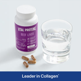 Flacon de Vital Proteins Foie de Boeuf avec capsules