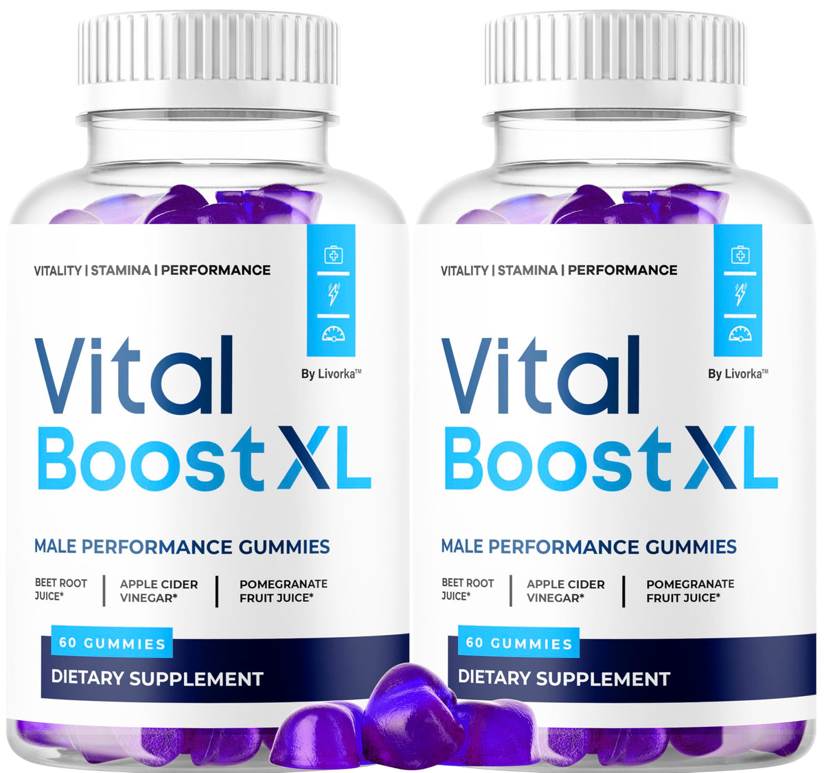 Flacon de Vital support XL Gummies LIVORKA avec 120 gummies