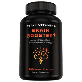 Flacon de Vital Vitamins Brain support Plus 91g vue de face