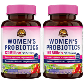 Flacon de Vitalitown Probiotiques pour Femmes 120 Milliards CFU vue de face