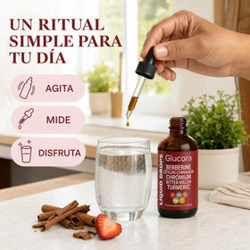 Flacon de vitalleap Glucora Berberina Liquide dans un cadre de vie