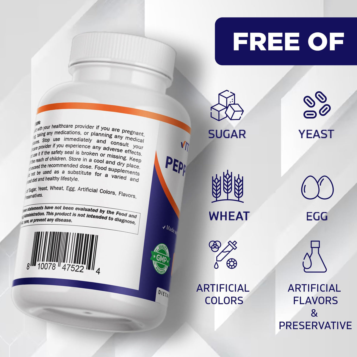 Flacon de Vitamatic avec étiquette visible
