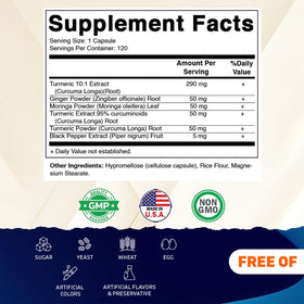 Flacon de Vitamatic Curcuma Curcumine avec étiquette
