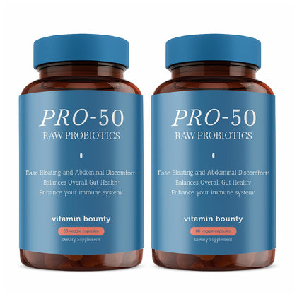 Flacon de Vitamin Bounty Pro-50 Probiotique 50 milliards CFU, vue avant