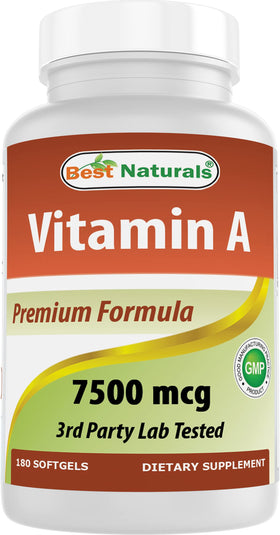 Flacon de Vitamine A Best Naturals 180 gélules molles