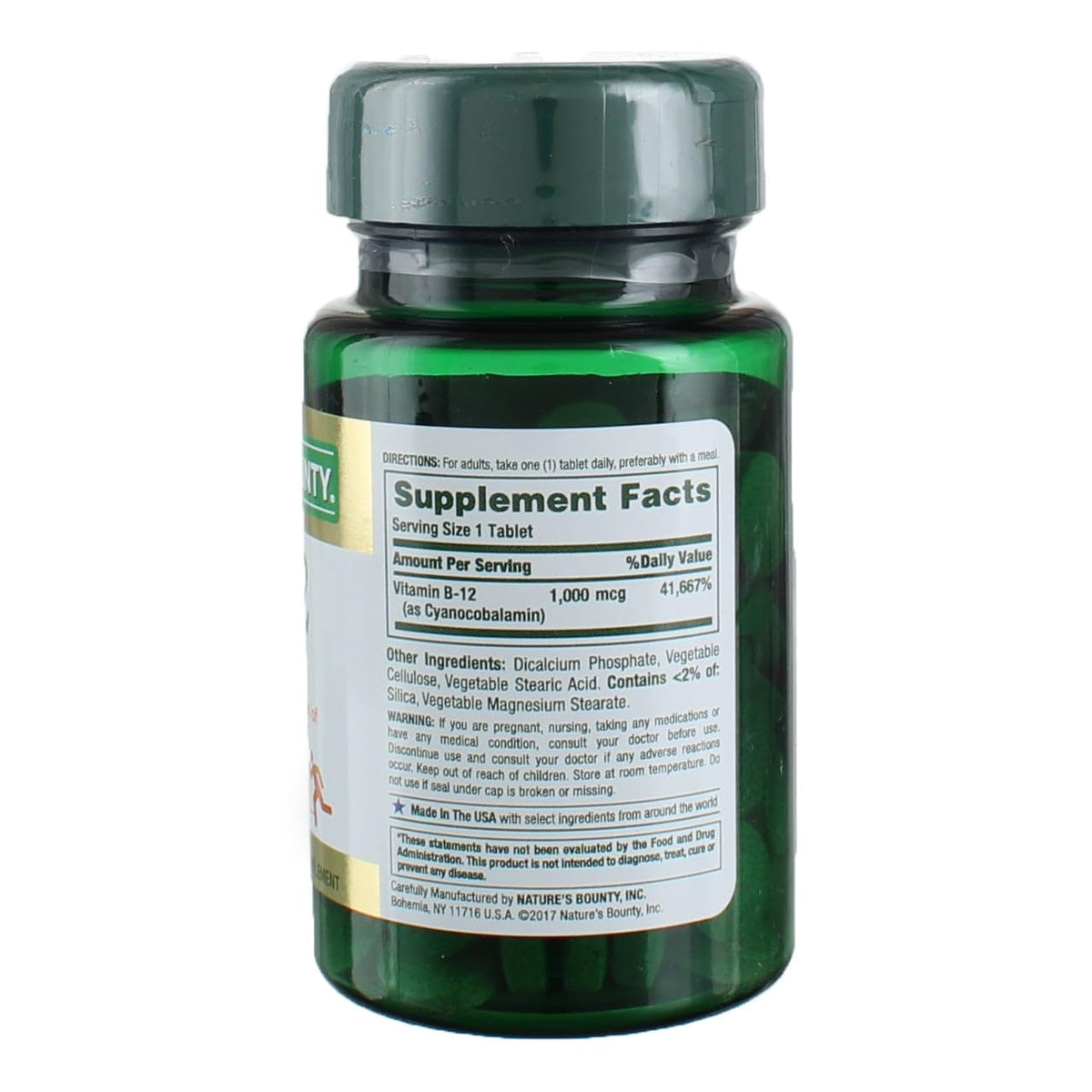 Flacon de Vitamine B-12 Nature's Bounty avec 100 comprimés