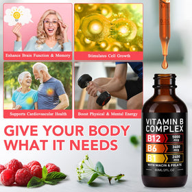 Flacon de vitamine B Complexe AEBEFBAW avec fond neutre