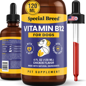 Flacon de vitamine B12 liquide Special Breed 500 mcg saveur poulet