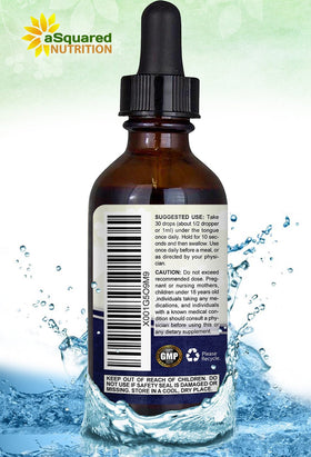 Flacon de vitamine B12 Methylcobalamine 5000 MCG d'aSquared Nutrition, vue de côté
