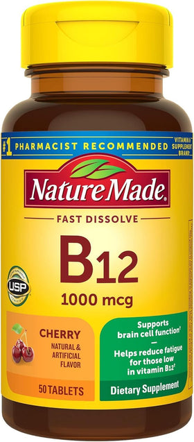 Flacon de Vitamine B12 Sublinguale Nature Made 1000 mcg