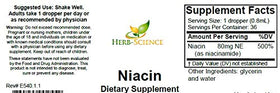 Flacon de Vitamine B3 Herb-Science sur fond blanc
