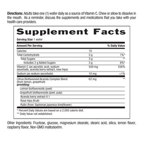 Flacon de Vitamine C 500 mg Country Life sur fond blanc