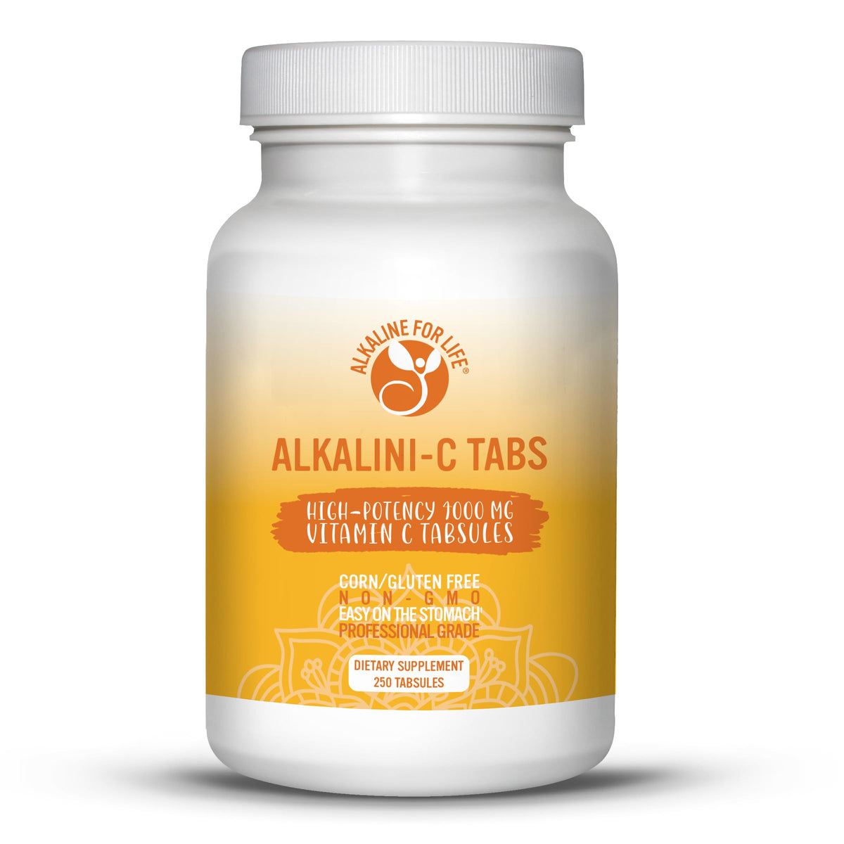 Flacon de Vitamine C Alkaline for Life 1000 mg 250 tabsules vue de face