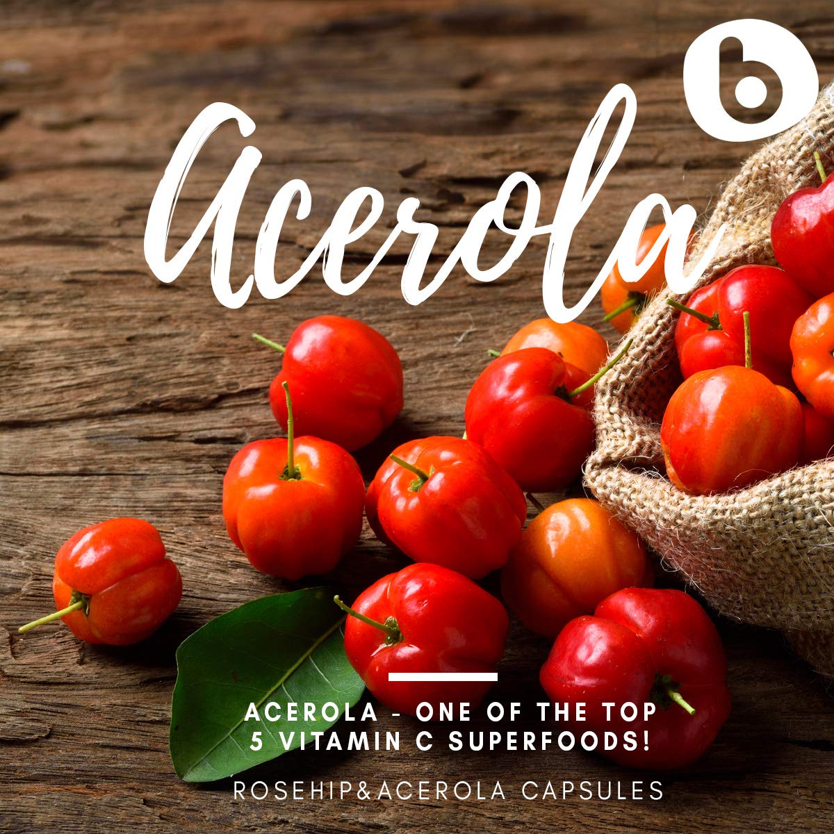 Flacon de vitamine C b ouvert avec capsules visibles