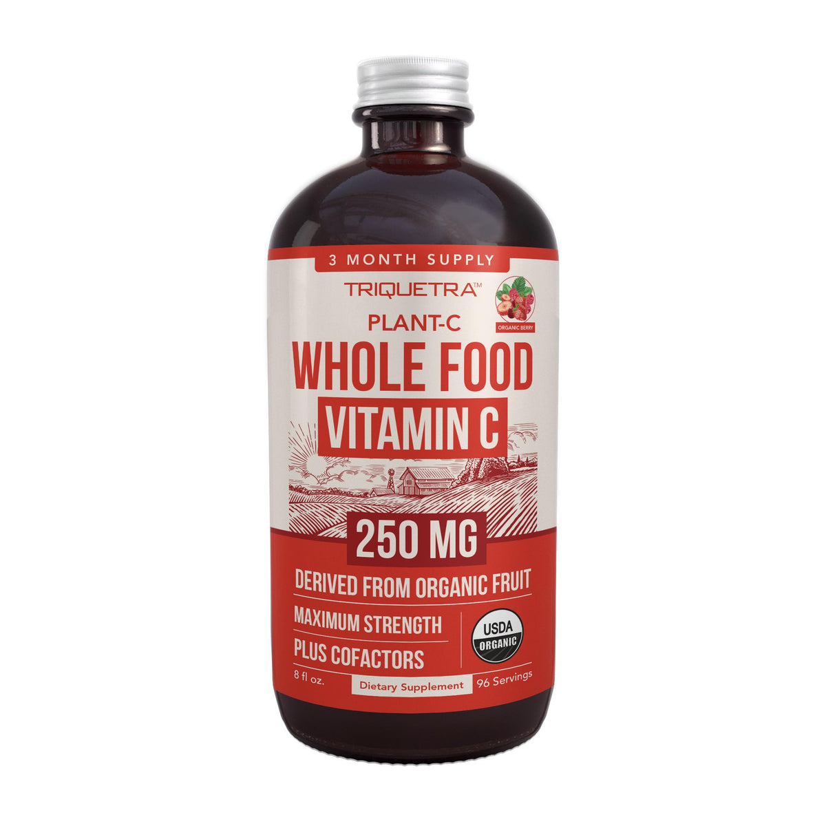 Flacon de Vitamine C Bio Triquetra Health 250 mg vue de face