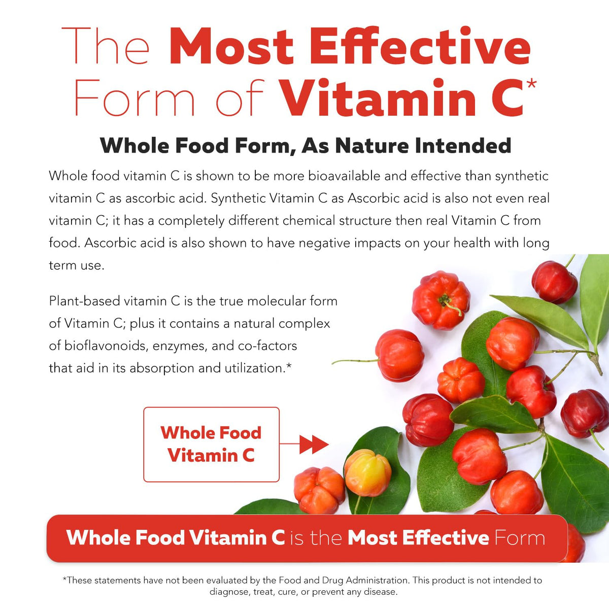 Flacon de Vitamine C Bio Triquetra Health ouvert avec dose mesurée