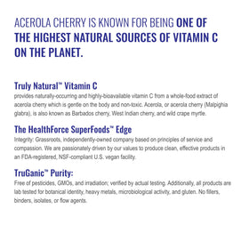 Flacon de Vitamine C HEALTHFORCE SUPERFOODS avec des fruits naturels