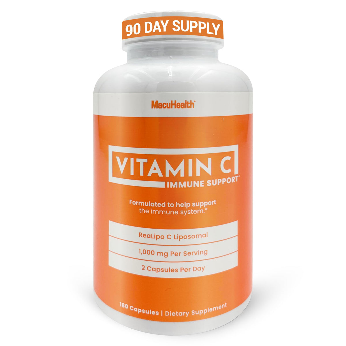 Flacon de Vitamine C Liposomale Macuhealth 1000MG vue avant