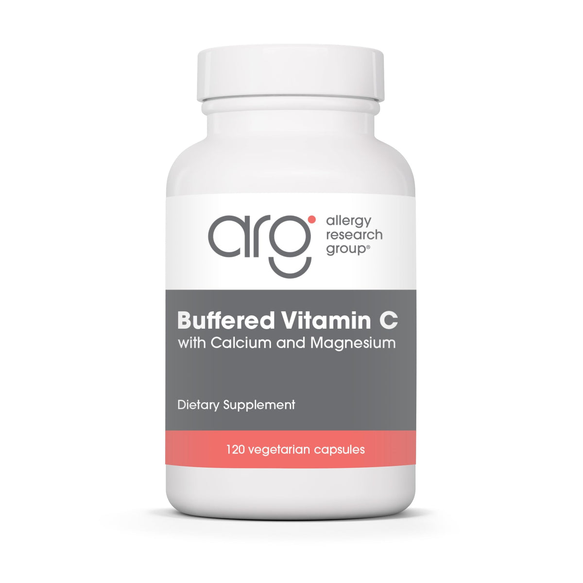 Flacon de Vitamine C Tamponnée 1000 mg Allergy Research Group vue de face
