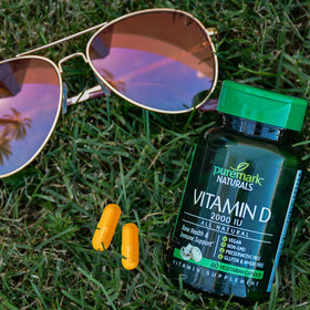 Flacon de Vitamine D 2000 UI Puremark avec étiquette visible