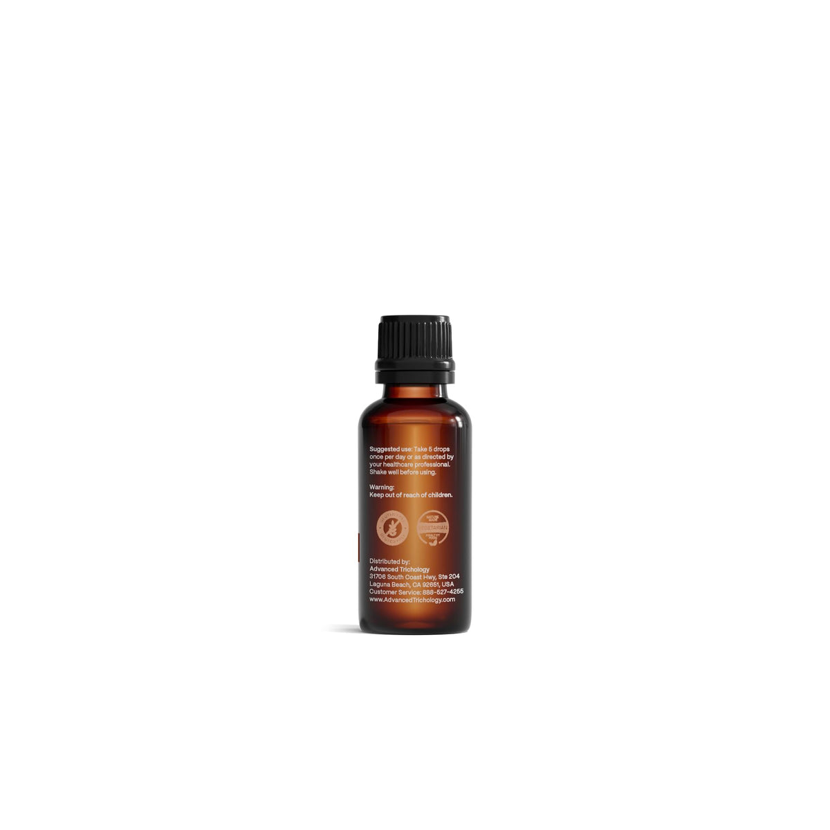Flacon de Vitamine D3 + K2 Advanced Trichology avec une cuillère doseuse