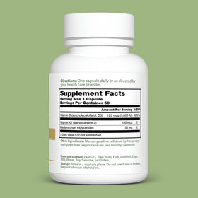 Flacon de Vitamine D3-K2 Dr. Murray avec étiquette claire