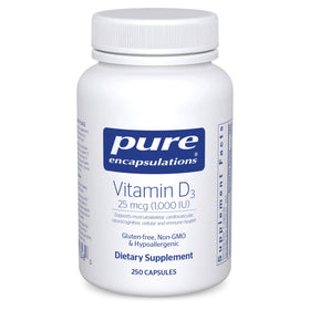Flacon de vitamine D3 Pure Encapsulations 250 capsules
