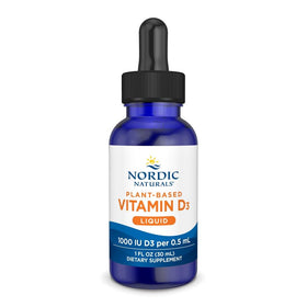 Flacon de Vitamine D3 Végétale Liquide Nordic Naturals 1000 UI, vue avant