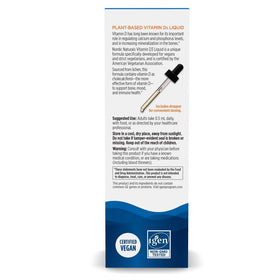 Flacon de Vitamine D3 Végétale Liquide Nordic Naturals avec des ingrédients