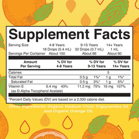 Flacon de vitamine E MARYRUTH'S avec étiquette et instructions