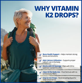 Flacon de vitamine K2 MK-7 CanPrev avec un fond neutre