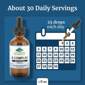 Flacon de vitamines B liquide avec bouchon doseur