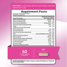Flacon de vitamines prénatales Nature's Truth avec étiquette