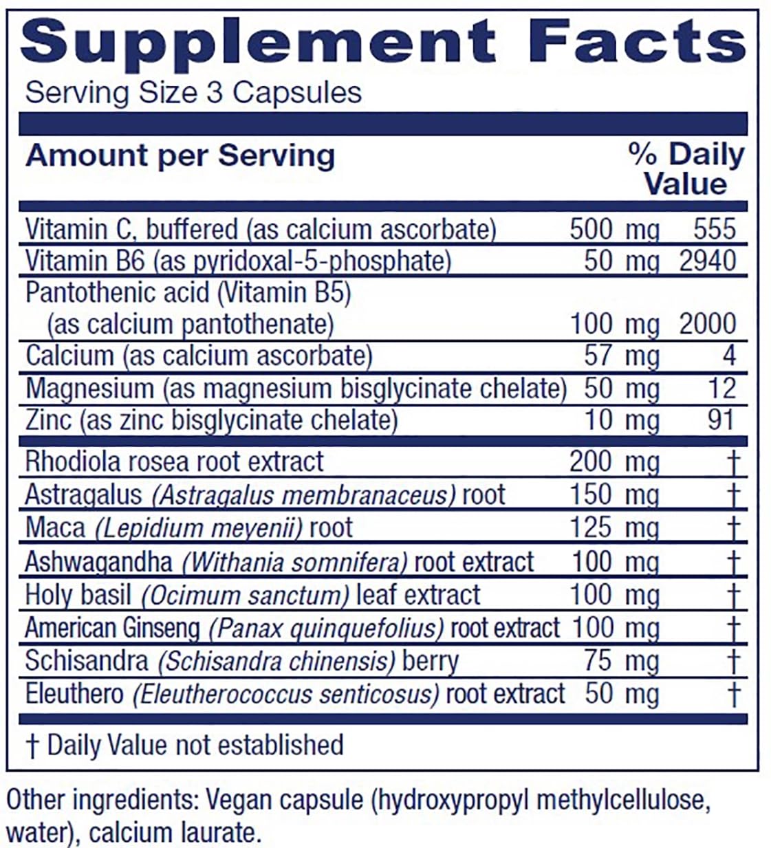 Flacon de Vitanica Adrenal Assist avec capsules