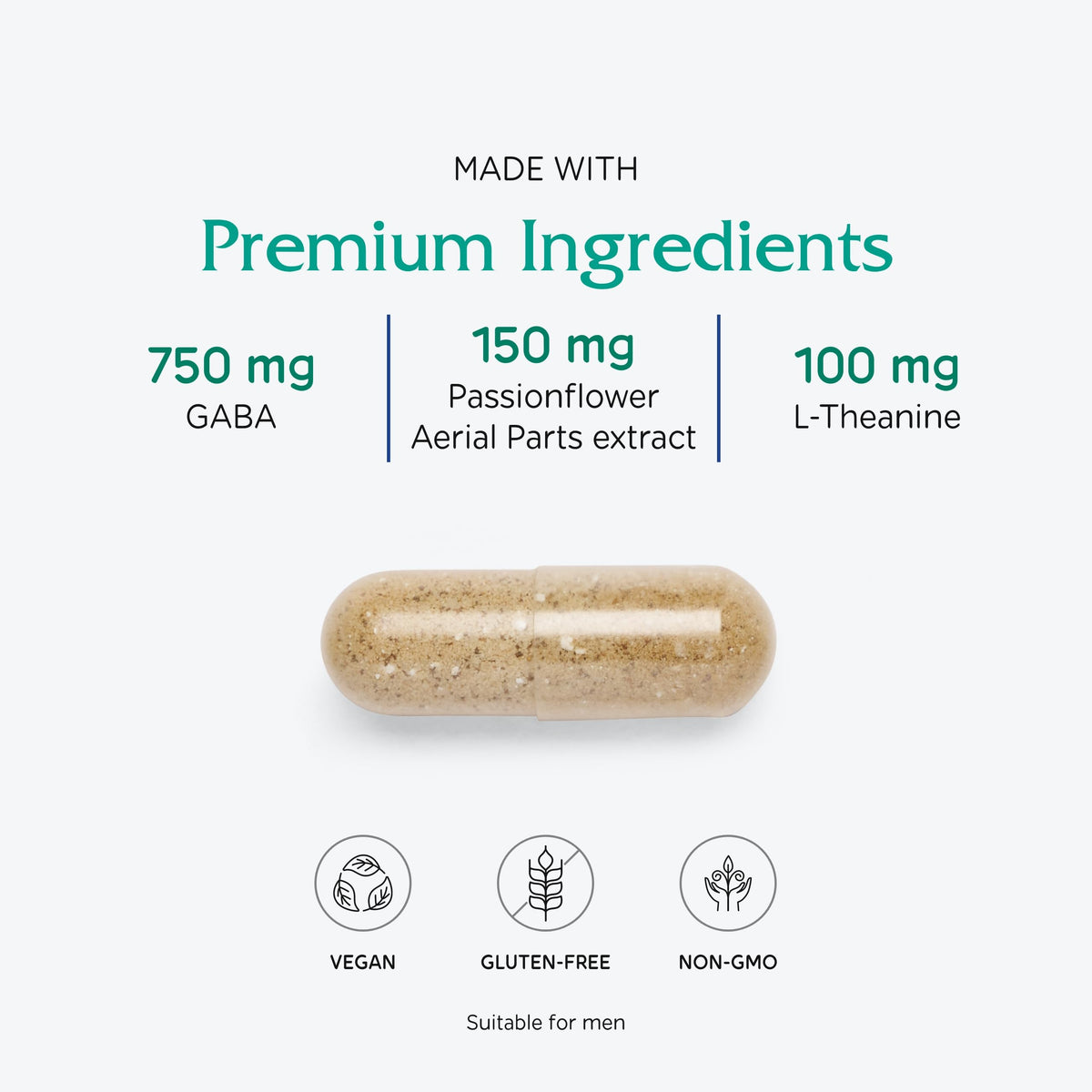 Flacon de Vitanica GABA Ease avec capsules à côté