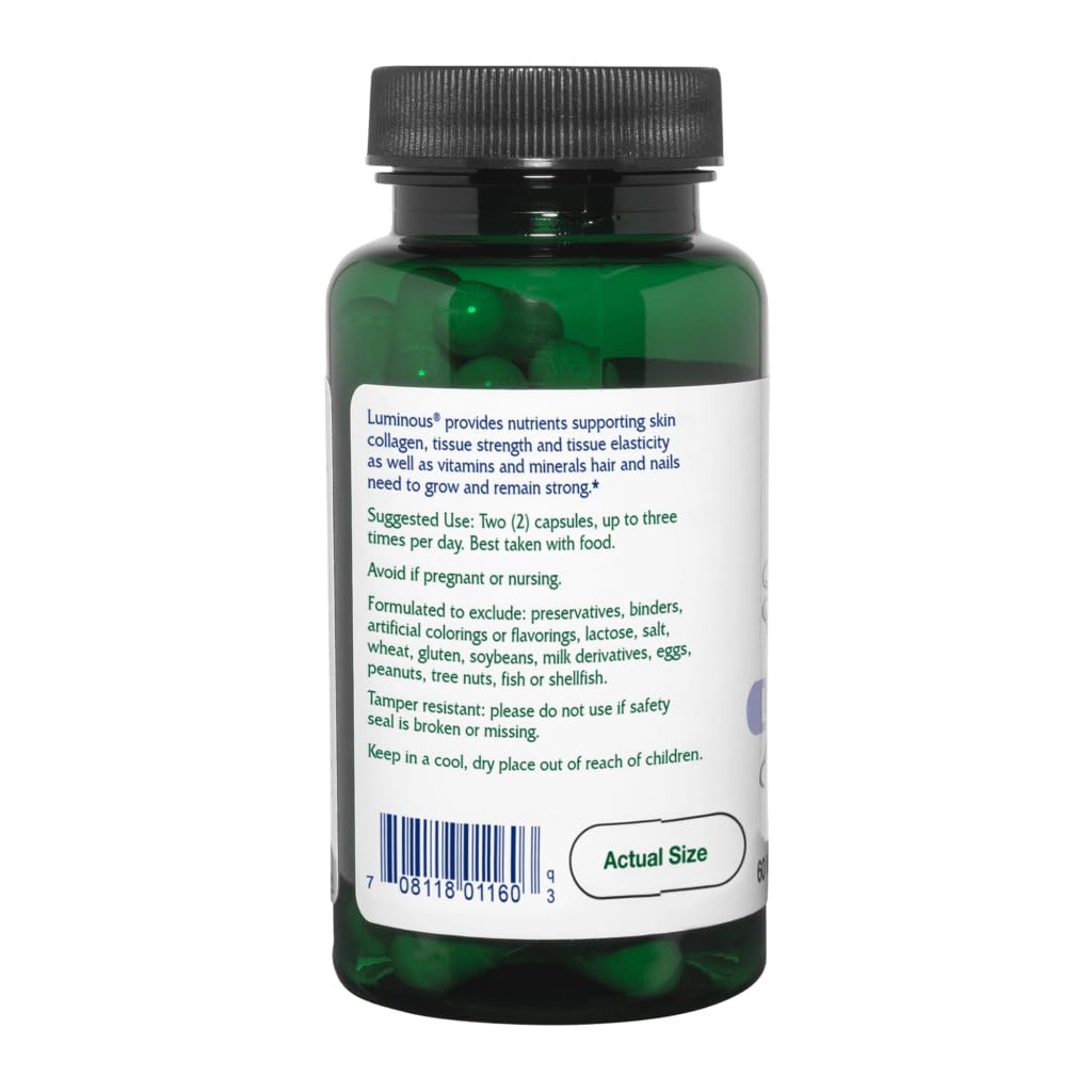 Flacon de Vitanica Luminous avec capsules à l'intérieur