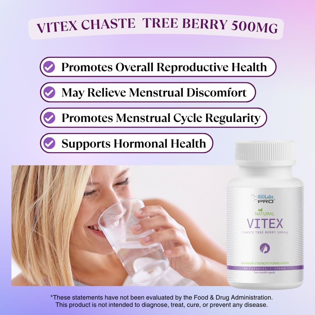 Flacon de Vitex Chasteberry BIOLABS PRO avec étiquette visible