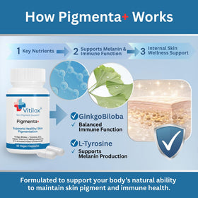 Flacon de Vitilox Pigmenta+ avec étiquette