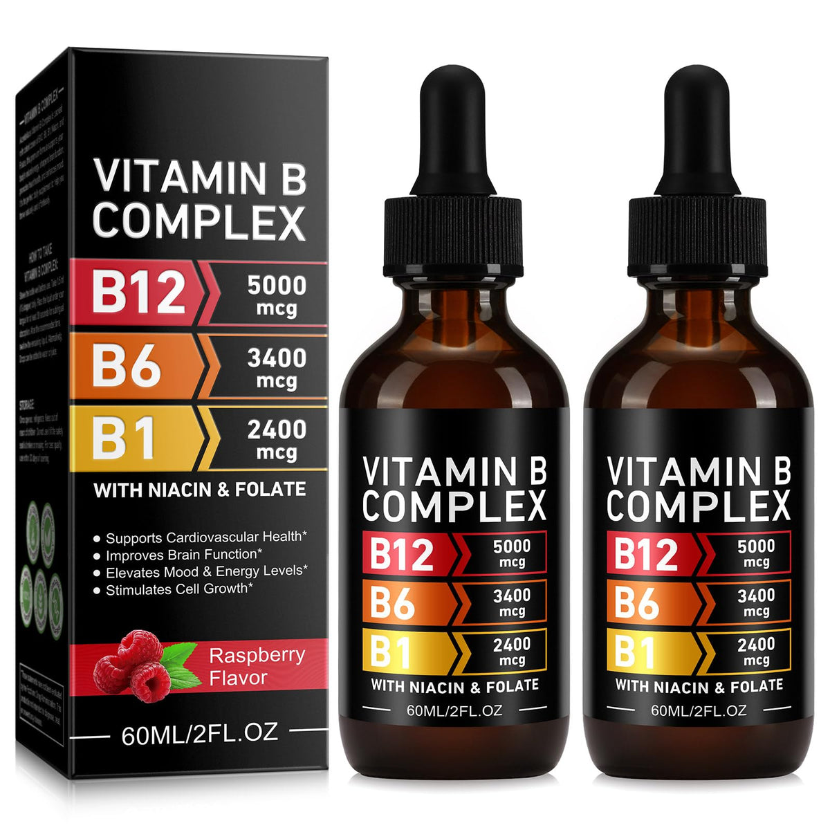 Flacon de VOGSIG Complexe de Vitamines B Liquide 290g vue de face