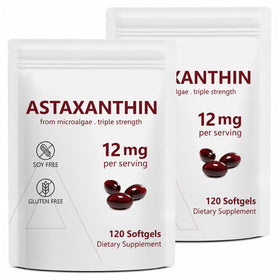 Flacon de Vortexonix Astaxanthin 12mg 120 gélules vue de face