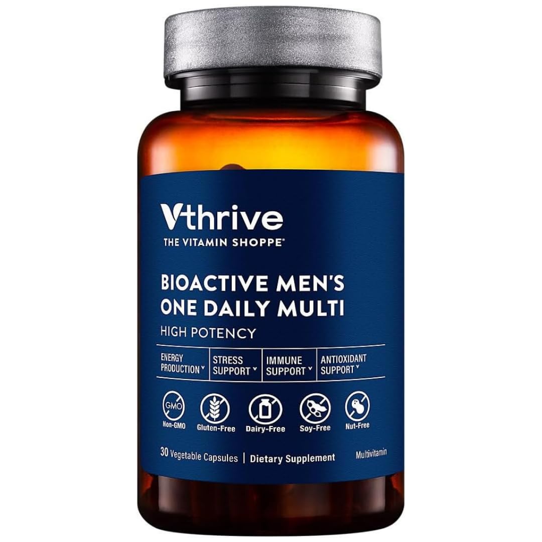 Flacon de Vthrive Multivitamines pour Hommes avec 30 capsules
